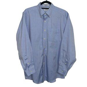 L.L.Bean Men's Wrinkle Resistant 100% Cotton Dress Collard Shirt Sz 15 1/2 -33